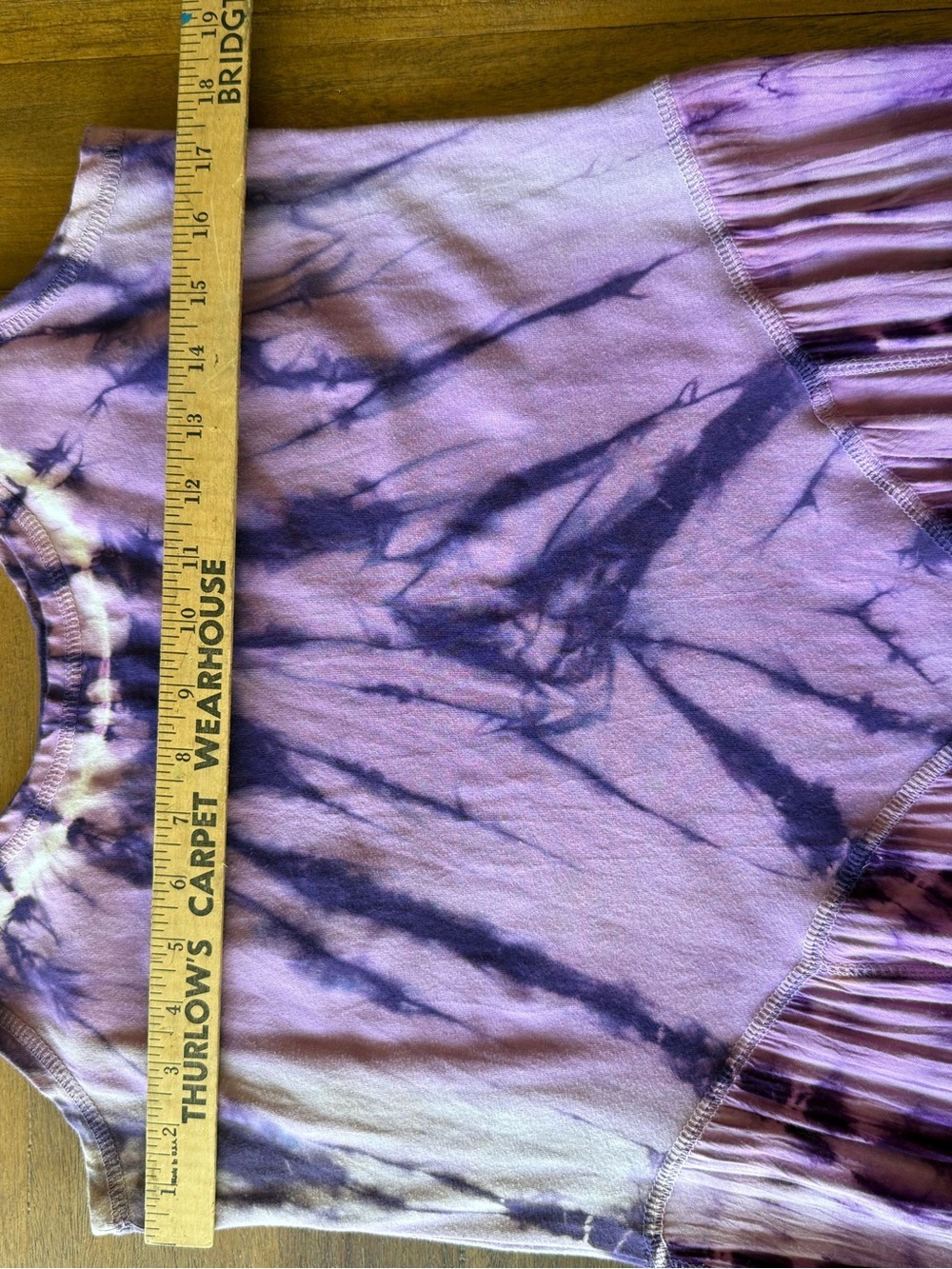 Comfy Sleeveless Purple Tie-Dye Maxi Dress Size Large - Picture 3 of 5